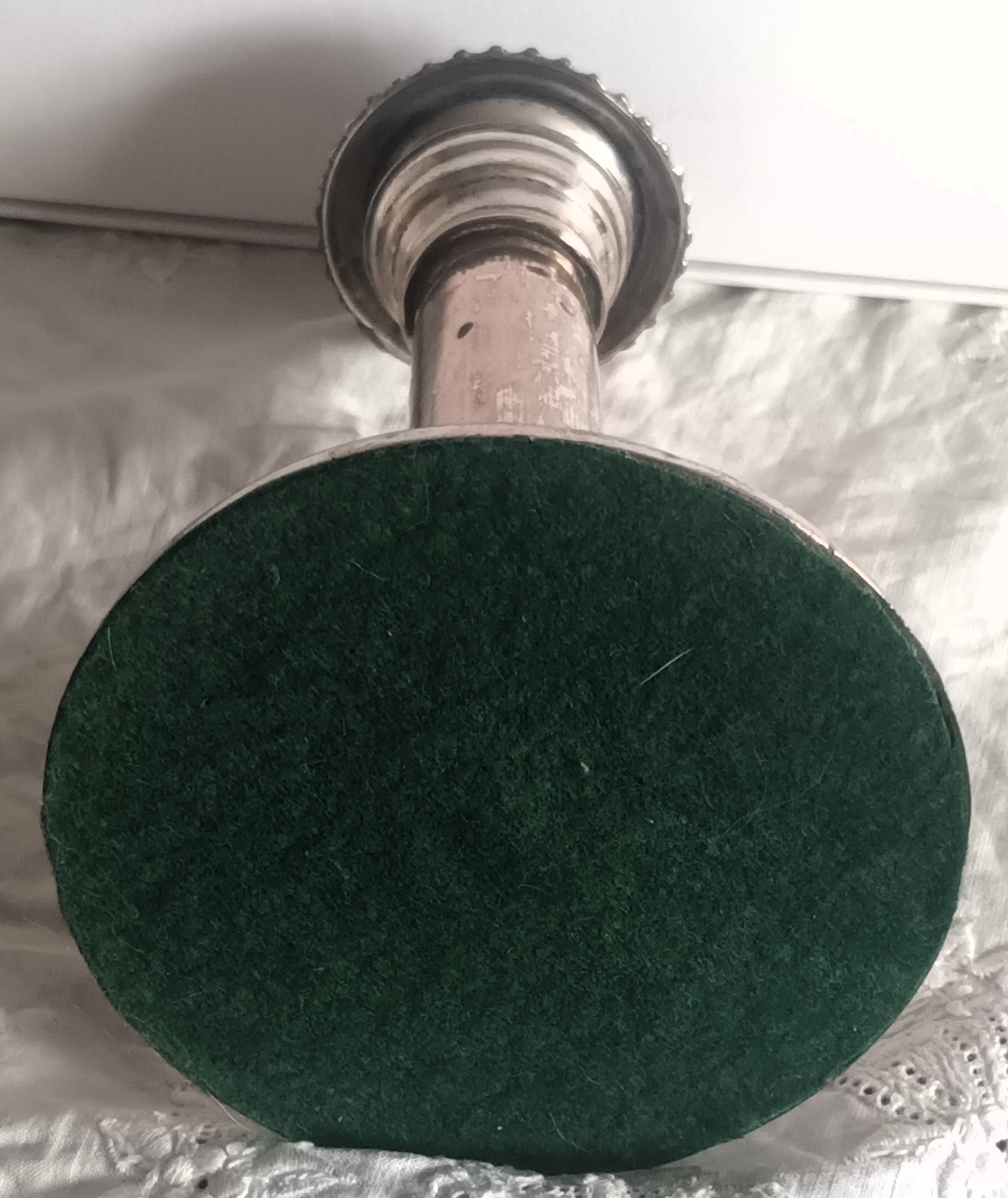 Antique English Victorian Old Sheffield Plate Candlestick - Image 4